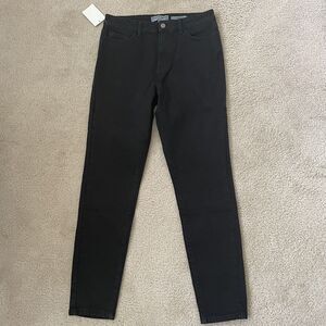 American Apparel Jeans Womens 29 Black Skinny High Rise Stretch Denim Pants NEW